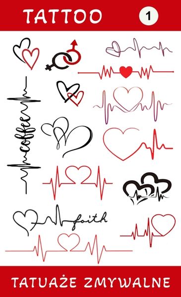 Tatuaże zmywalne Serca zdjęcie 1