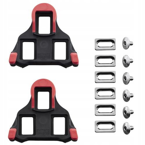 Bloki SH10 do pedałów Shimano SPD SL SM-SH10 czerwone bez luzu 0 stopni na Arena.pl