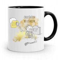 Dla Alkoholika Pijaka Kubek Czarny Na Prezent Z Nadrukiem Ze Zdjęciem