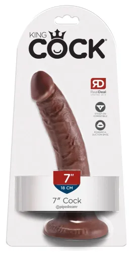 pipedream king cock 18 cm model z żyłkowaniem i przyssawką brązowy na Arena.pl