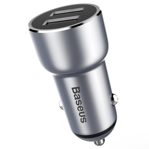 Ładowarka Samochodowa 2xUSB Baseus FastCharge 3.4A srebrny na Arena.pl