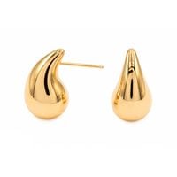 Xuping - kolczyki wkrętki kropelka łezka miedź pozłacana 18k MF40558
