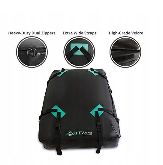 BAGAŻNIK DACHOWY SAMOCHODOWY TORBA WODOODPORNA 424 L zdjęcie 3