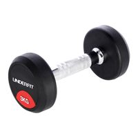 OUTLET Hantla gumowana 3 kg UNDERFIT do ćwiczeń siłowych fitness