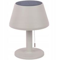 Lampka stołowa LED szara solarna na taras, lampa nocna do czytania - ESFERA