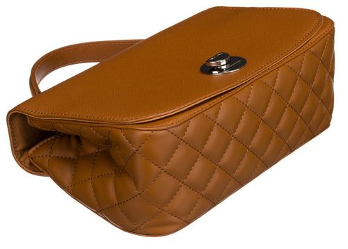 karmelowa torebka damska crossbody ze srebrnymi okuciami - david jones na Arena.pl