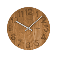 VLAHA Zegar drewniany OAK wykonany w Czechach ⌀34cm