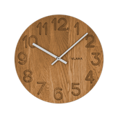 VLAHA Zegar drewniany OAK wykonany w Czechach ⌀34cm