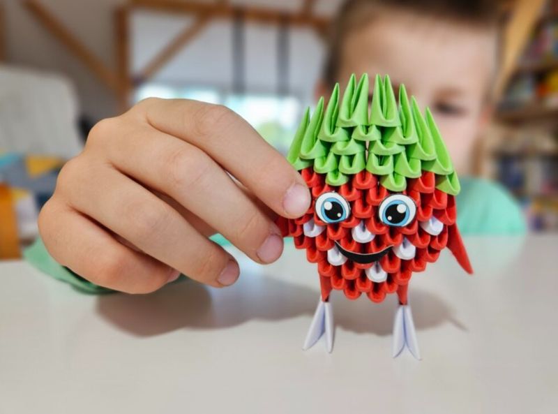 Origami 3D Truskawka / Strawberry 28270 zdjęcie 5