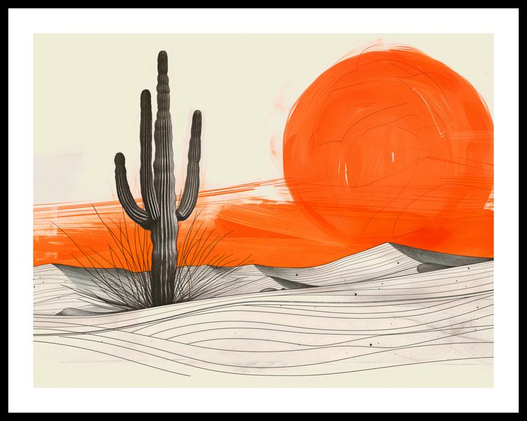 Plakat 65x50cm Kaktus Saguaro zdjęcie 3