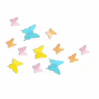 Motylki dekoracyjne pastelowe kolorowe,  12 szt.