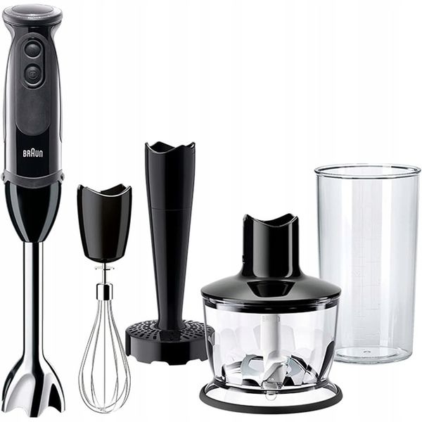 Blender ręczny Braun MQ5237 Rozdrabniacz Trzepaczka nasadka do puree czarny zdjęcie 1