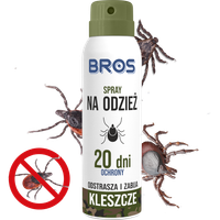bros - spray na odzież - odstrasza i zabija kleszcze 90ml
