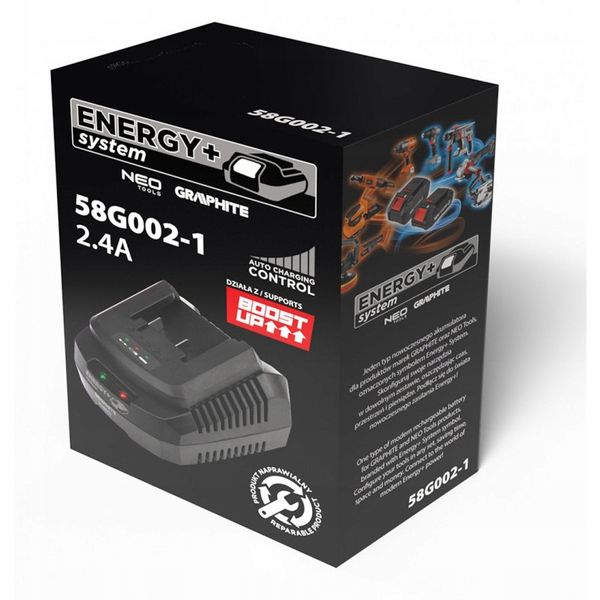 Ładowarka do akumulatorów Energy+ nowy model Boost Up GRAPHITE zdjęcie 2