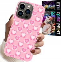 ETUI DO IPHONE 15 PRO MAX - SERCA KRATKA RÓŻOWA OBUDOWA CASE + SZKŁO