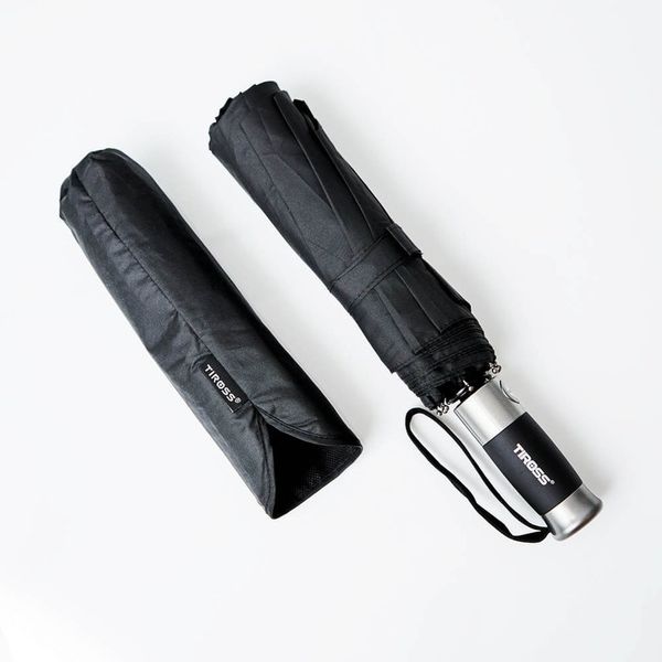 PARASOL PARASOLKA AUTOMATYCZNY WIATROODPORNY CZARNY TIROSS zdjęcie 5