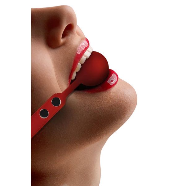 Silicone Ball Gag Red zdjęcie 1