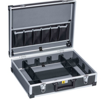 Walizka aluminiowa  czarna - 445x355x145 mm