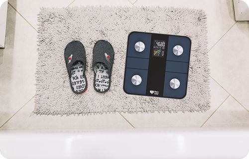 WAGA ŁAZIENKOWA ANALITYCZNA ELEKTRONICZNA BMI TŁUSZCZ TĘTNO APLIKACJA na Arena.pl