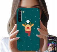 ETUI DO XIAOMI NOTE 8T - RENIFER NA ZIELONYM TLE ŚWIĄTECZNE WZORY