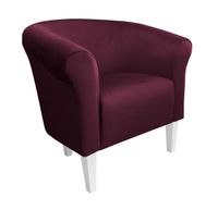 Fotel Milo nogi 20cm białe śliwka MG02