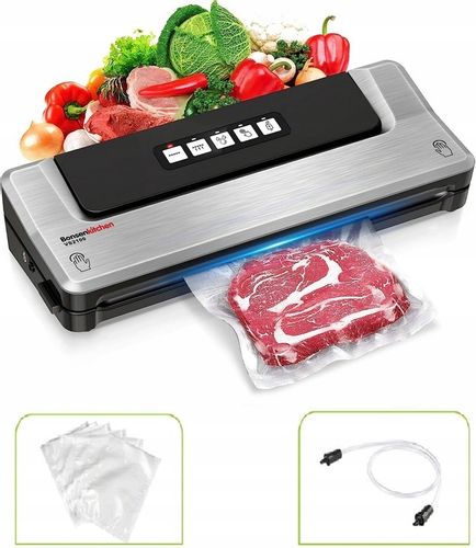 Bonsenkitchen Zgrzewarka Próżniowa do Żywności, Funkcja 5 w 1 SREBRNA na Arena.pl