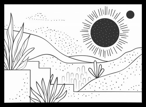 Plakat 35x25cm Linearny Pejzaż na Arena.pl