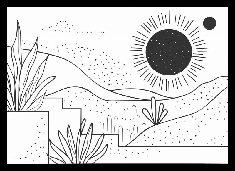 Plakat 35x25cm Linearny Pejzaż zdjęcie 2