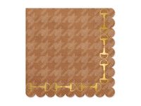 Serwetki papierowe brązowe Koń Strzemiona, 12 szt.