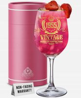 KIELISZEK DO WINA 1955 PREZENT NA URODZINY CROWNLY CRYSTAL 400 ML