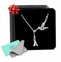 Naszyjnik srebrny damski KOLIBER literka celebrytka srebro 925