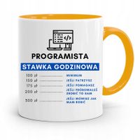 Kubek Żółty Informatyka Programisty Stawka H Z Nadrukiem Ze Zdjęciem