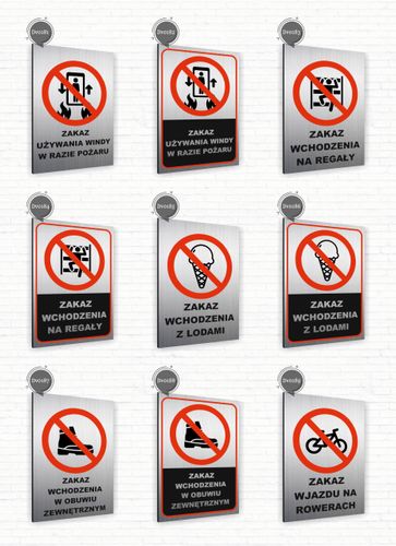 Tabliczka znak informacyjny 20x15 Srebrna NIE NISZCZYĆ ROŚLIN Nierdzewna na Arena.pl