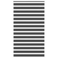 Roleta zebra, czarna, szerokość tkaniny 125,9 cm, poliester