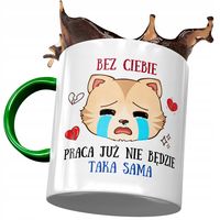 Kubek Zielony Na Pożegnanie Z Pracy Na Prezent Z Nadrukiem Ze Zdjęciem