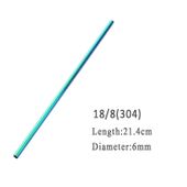 Metalowe Słomki Do Picia  - Ekologiczne - Stal Nierdzewna - 100 Szt 21.4cmX6mm
