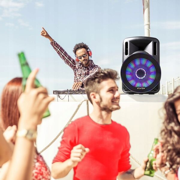 Kolumna aktywna 15'' 800W UHF BT bateria+ mikrofon/ imprezy konferencje zdjęcie 11