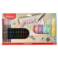 Zakreślacze cienkopisy MAPED zestaw do letteringu 22el.