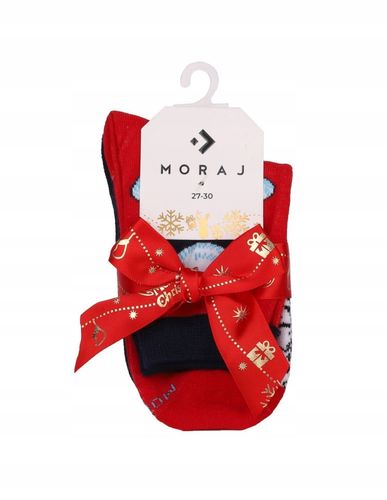 Skarpetki Świąteczne Dziecięce Bawełniane 2-PARY NA PREZENT MORAJ 23-26 na Arena.pl