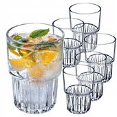 6x KADAX Szklanki Do Napojów Zimnych 320ml Zestaw Szklanek