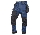 spodnie robocze denim wzmocnienia cordura, granatowe, roz.xl - t n81-361-xl