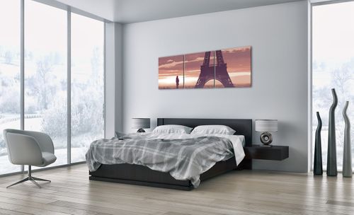 Obraz Na Płótnie - Wieża Eiffla Postać - 150X50 Cm - Ca150X50-4104 na Arena.pl