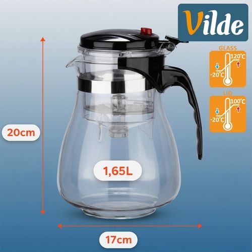 dzbanek szklany 1,65l z zaparzaczem spustowym do herbaty ziół 259418 na Arena.pl