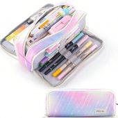 duży piórnik wielofunkcyjny saszetka trzykomorowy multikolor pr04kol