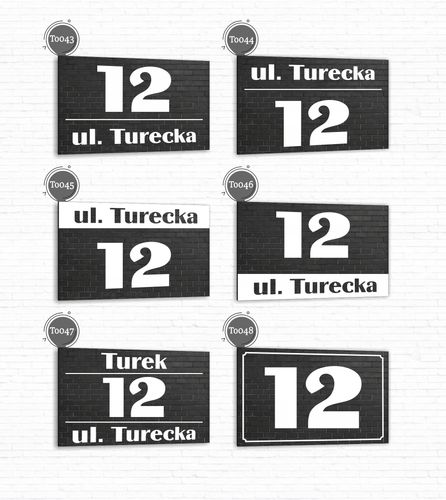 Tabliczka adresowa Numer domu Tablica adres posesji Metal ALUMINIUM 30x20cm na Arena.pl