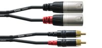 Kabel audio sygnałowy 2x RCA Cinch XLR 1,5m REAN Neutrik Cordial CFU 1.5 MC