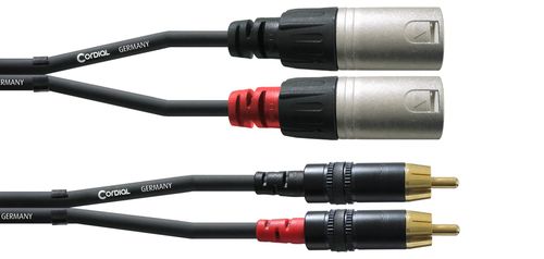 Kabel audio sygnałowy 2x RCA Cinch XLR 1,5m REAN Neutrik Cordial CFU 1.5 MC na Arena.pl