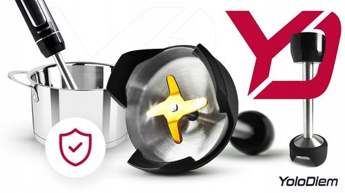 BLENDER RĘCZNY WIELOFUNKCYJNY 9W1 1500W PRO 4 TYTANOWE OSTRZA BOGATY na Arena.pl