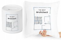 Dla Architekta Zestaw Poduszka + Skarbonka Prezent Z Nadrukiem Ze Zdjęciem