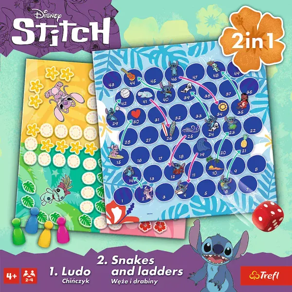 Gra klasyczna Lilo & Stitch. Chińczyk / Węże i drabiny zdjęcie 5